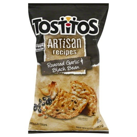 tostitos artisan roasted garlic and black bean review