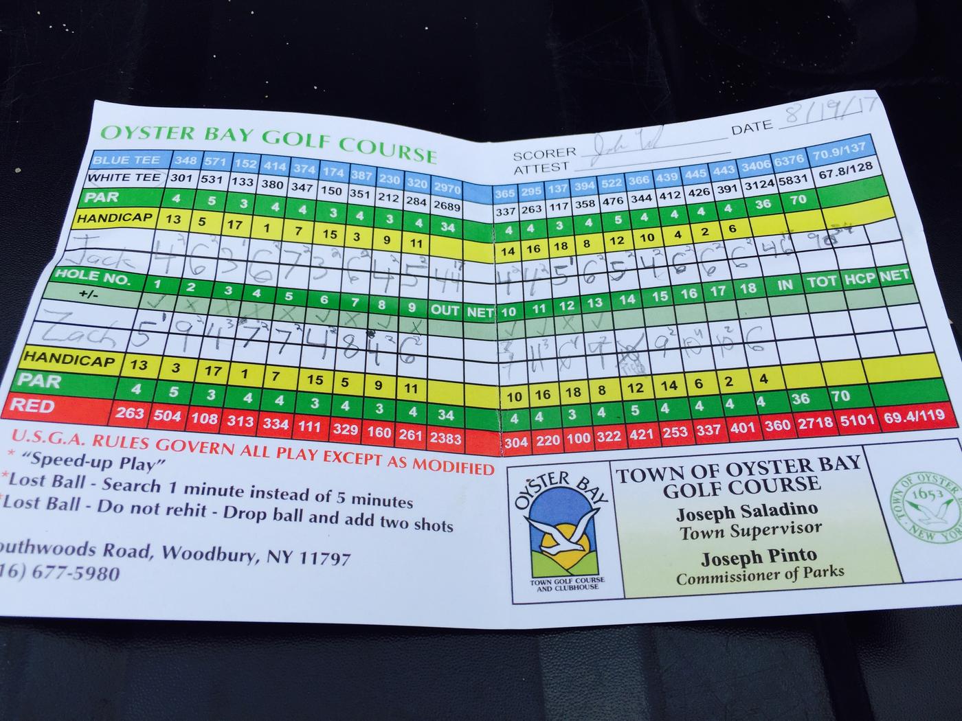 oyster bay golf course reviews