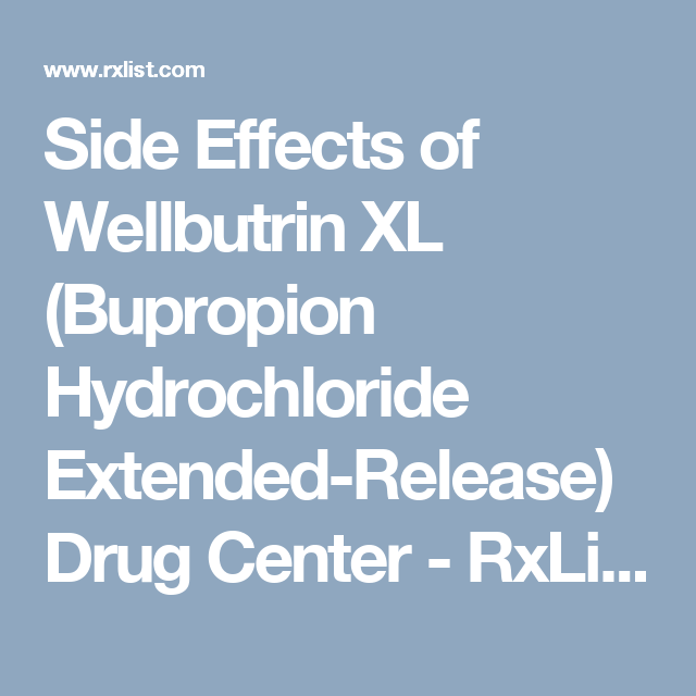 wellbutrin xl side effects reviews