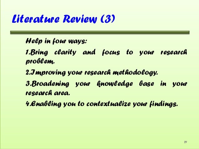 literature review in research methodology