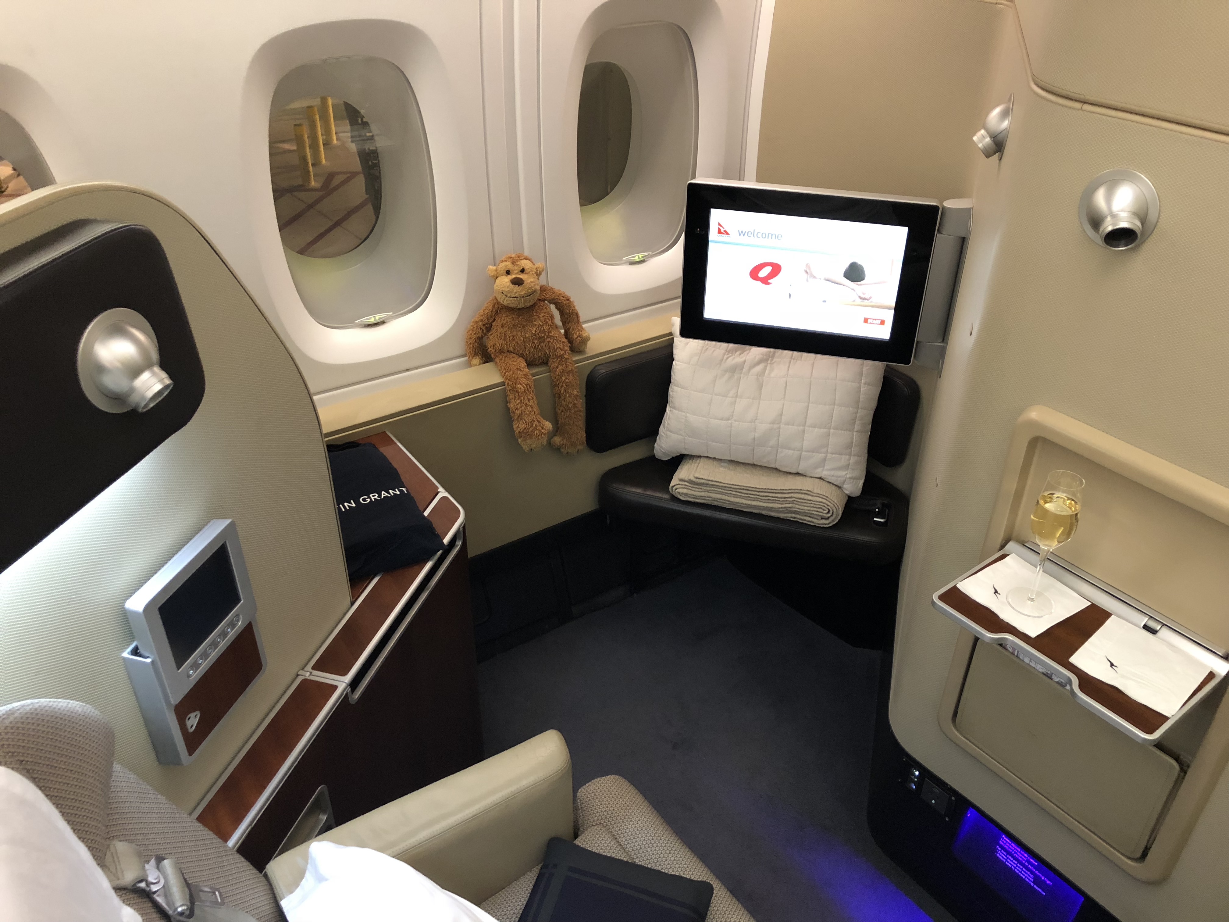 qantas first class a380 review