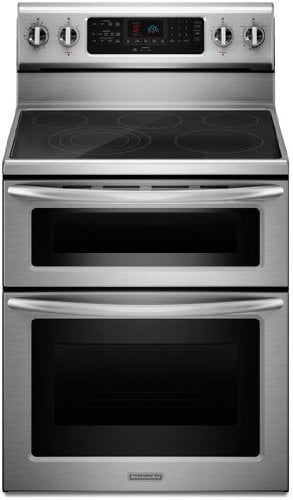 kitchenaid double oven electric range reviews