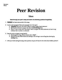 peer review worksheet high school